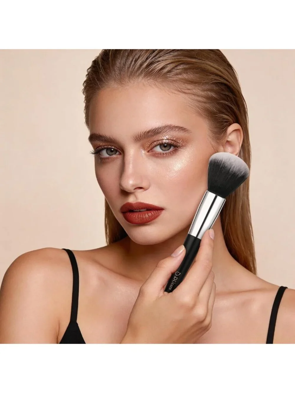 10-Piece Travel Makeup Brush Set with Bag | Premium Synthetic Kabuki & Blending